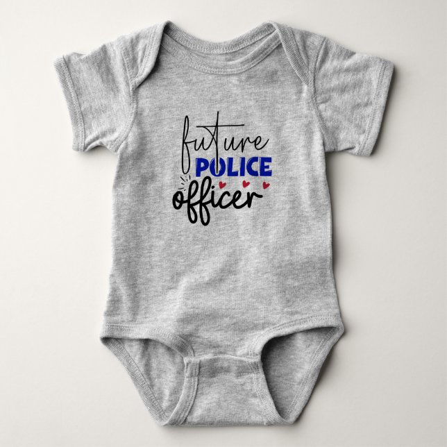 Future Police Baby Bodysuit Strampler (Vorderseite)