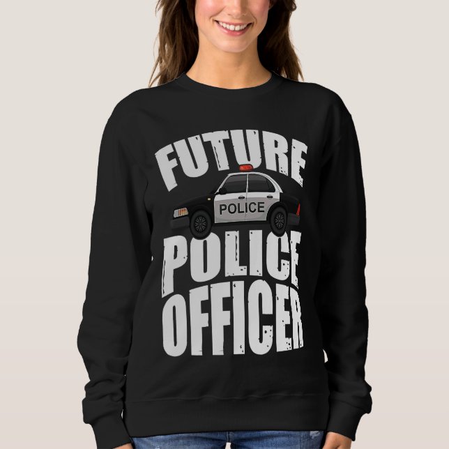 Future Police Officer Blue Line Sweatshirt (Vorderseite)