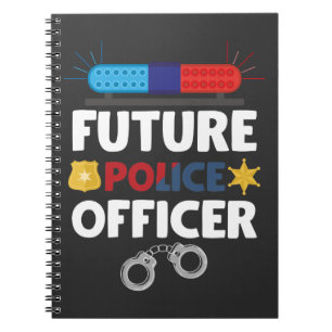 Future Police Officer Costume Policeman Kid Notizblock