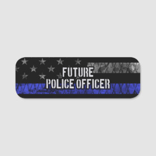 Future Police Officer Thin Blue Line störte Fl Namensschild