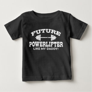Future Powerlifter wie mein Papa Baby T-shirt