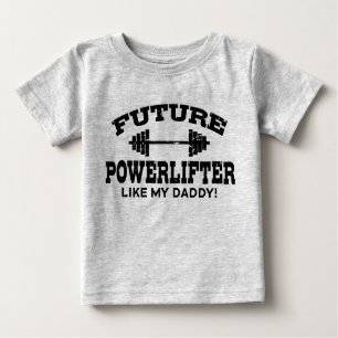Future Powerlifter wie mein Papa Baby T-shirt