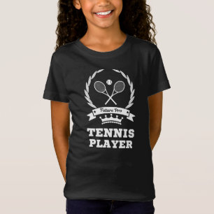 Future Pro Tennis Player Motivierend Zitat Black T-Shirt
