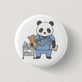 Future RN Panda: Adorable Medical Student  Button