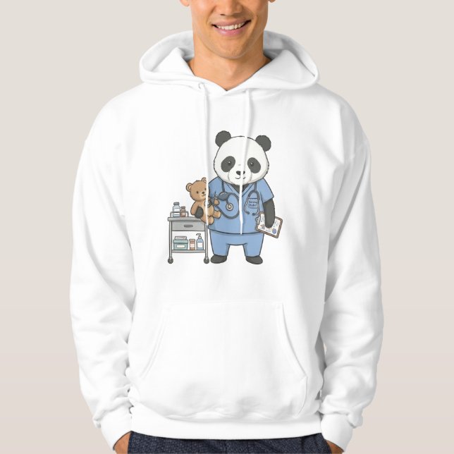 Future RN Panda: Adorable Medical Student  Hoodie (Vorderseite)