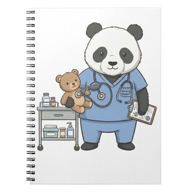 Future RN Panda: Adorable Medical Student  Notizblock (Vorderseite)