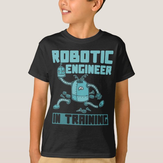 Future Robotics Engineer Boy Girl Robot T-Shirt (Vorderseite)
