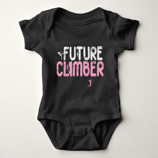 Future Rock Climber Climbing Baby Girl Kid Newborn Baby Strampler (Vorderseite)