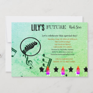Future Rock Star Baby Shower Einladung