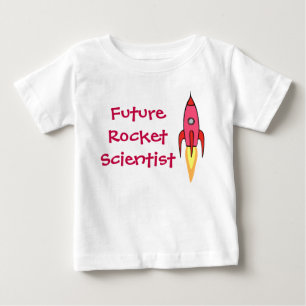 Future Rocket Scientist - Feminist für rosa Rakete Baby T-shirt