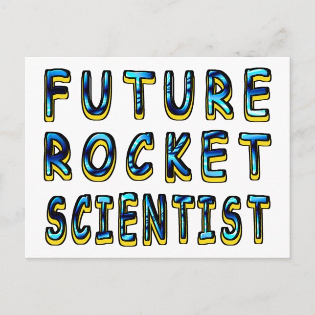 Future Rocket Scientists in 3D Postkarte (Vorderseite)
