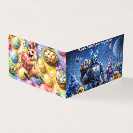 Future sci-fi cyber bunny Easter