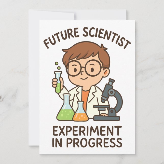 Future Scientist - Experiment in Progress Einladung (Vorderseite)