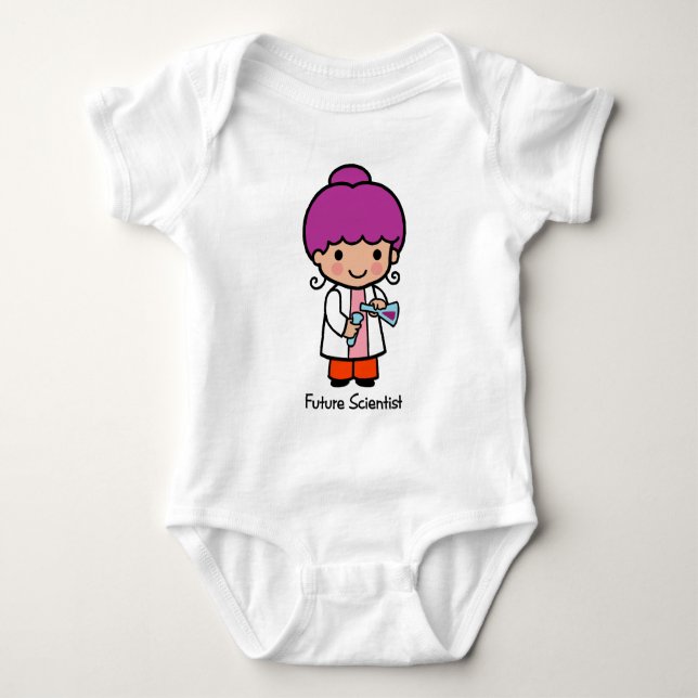 Future Scientist - Girl Baby Strampler (Vorderseite)