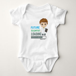 Future Scientists Laden Säugling Dusche Party Blau Baby Strampler