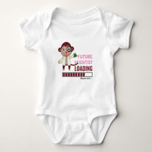 Future Scientists Loading   Neugeborener Duschaffe Baby Strampler