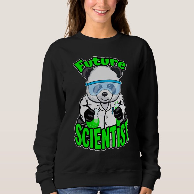 Future Scientists Niedlich Panda Bear Stem Science Sweatshirt (Vorderseite)