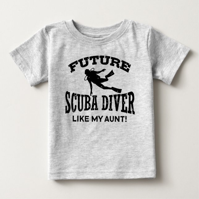 Future Scuba Diver wie meine Tante Baby T-shirt (Vorderseite)