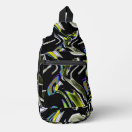 Future Shapes Yellow Chrome Sling Backpack Crossbody Bag
