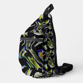 Future Shapes Yellow Chrome Sling Backpack Crossbody Bag