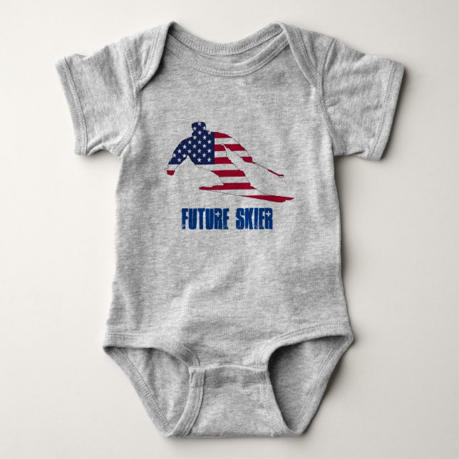 Future Skier Body Baby Strampler (Vorderseite)
