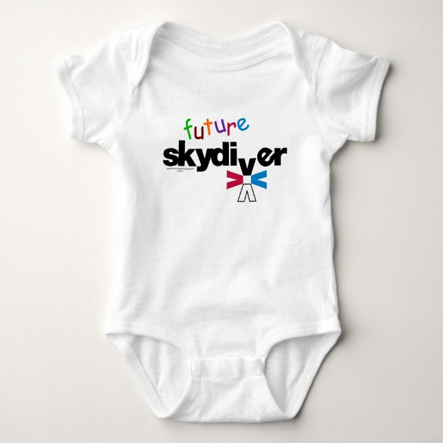 Future Skydiver Baby Bodysuit Strampler (Vorderseite)