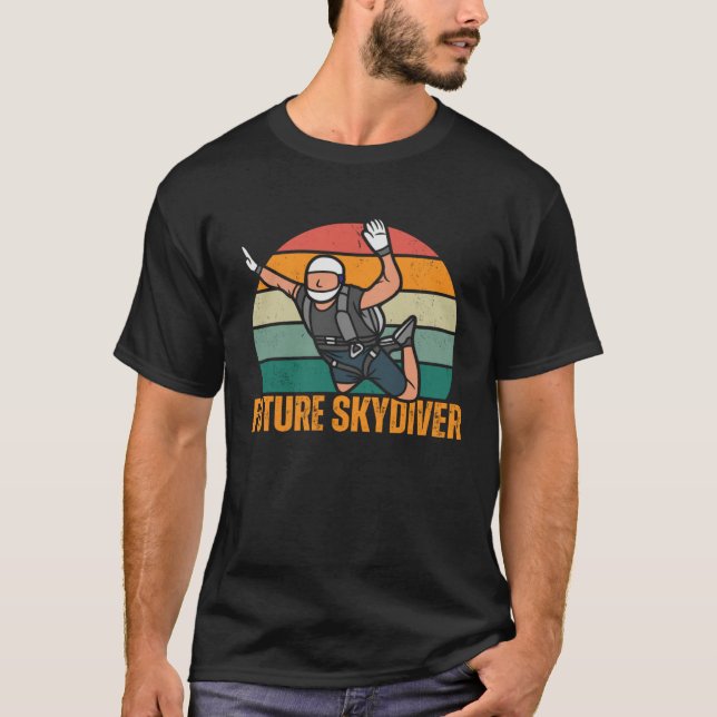 Future Skydiver  Skydiving Parachutist T-Shirt (Vorderseite)