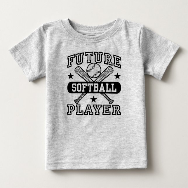 Future Softball Player Baby T-shirt (Vorderseite)