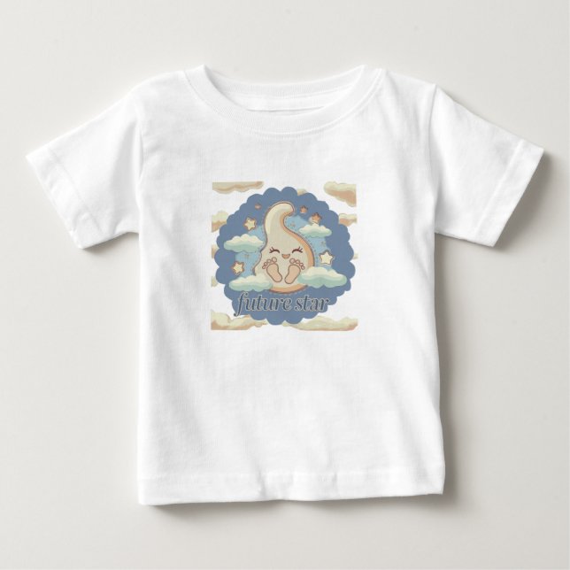 Future Star - Dreamy Baby Footprints T-shirt (Vorderseite)