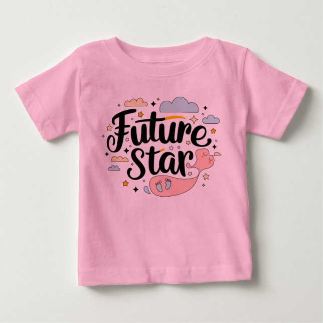 Future Star - Whimsical Baby Bump T-shirt (Vorderseite)