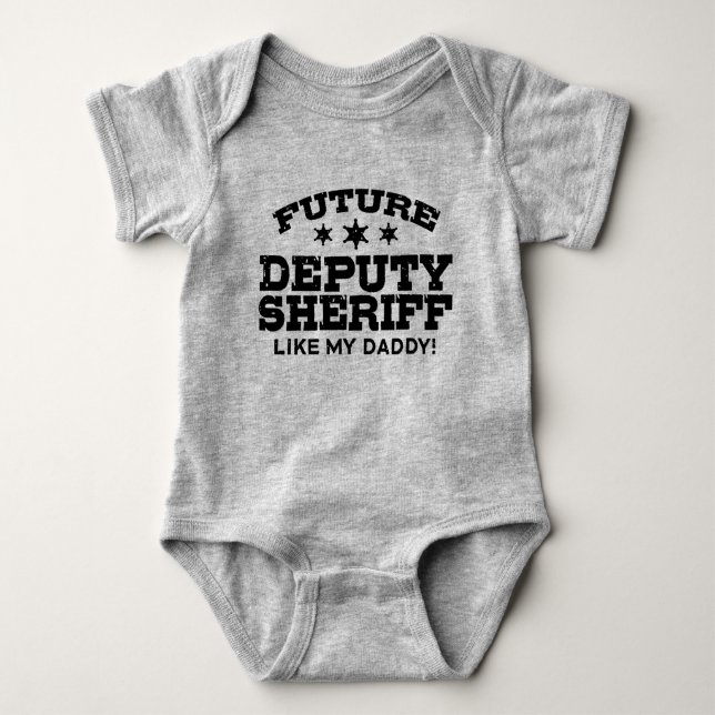 Future Stellvertretender Sheriff Baby Bodysuit Baby Strampler (Vorderseite)