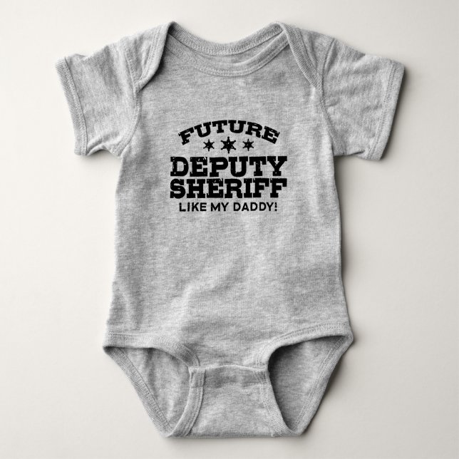 Future Stellvertretender Sheriff Baby Bodysuit Strampler (Vorderseite)