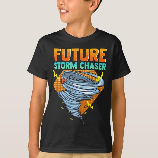 Future Storm Chaser Tornado Hurricane & Thundersto T-Shirt (Vorderseite)