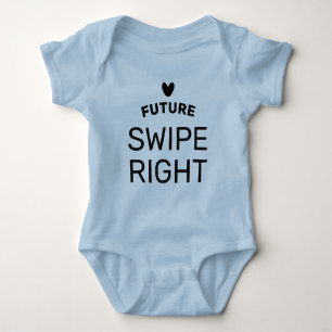Future Swipe Right Babymusikhemd für neugeborenen Baby Strampler