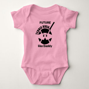 🎾 Future Tennis ninja! [wie Papa] pink Baby Strampler