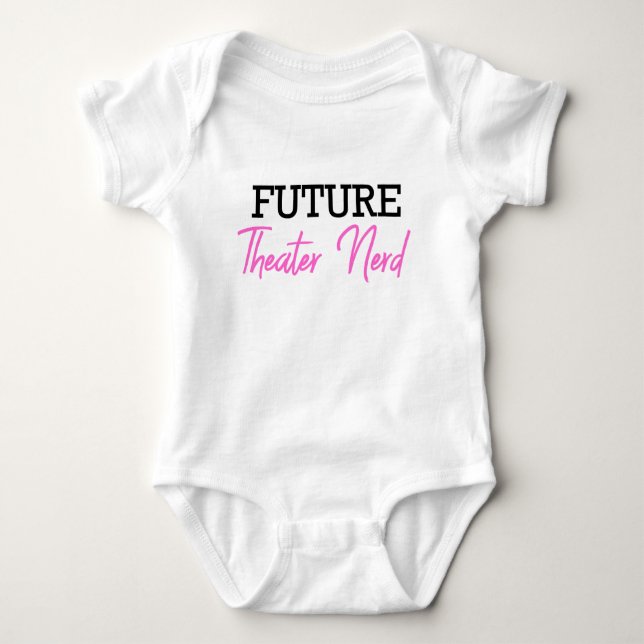 Future Theater Nerd Pink Baby Strampler (Vorderseite)