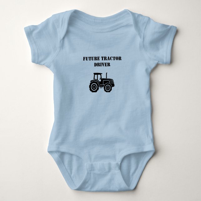 Future Traktor Driver Baby Bodysuit Strampler (Vorderseite)