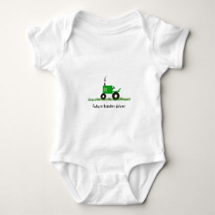 "Future Traktor Driver" Baby Green Traktor Baby Strampler