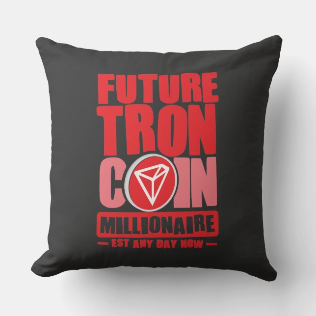 Future TRON Coin Millionaire Kissen (Vorderseite)