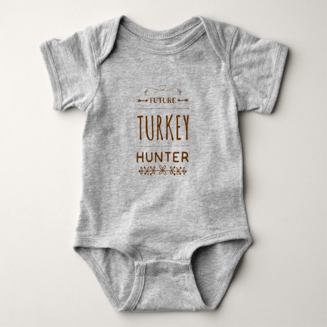 Future Turkey Hunter Baby Bodysuit Baby Strampler (Vorderseite)