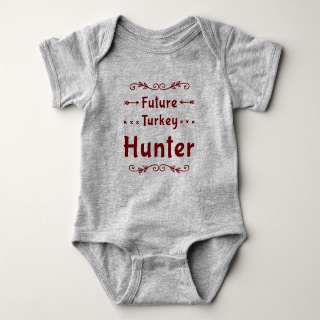 Future Turkey Hunter Baby Bodysuit Baby Strampler (Vorderseite)
