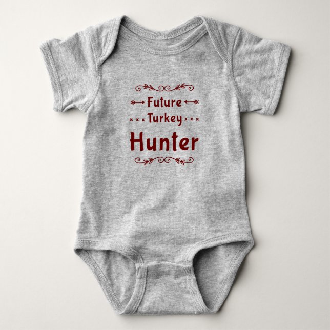 Future Turkey Hunter Baby Bodysuit Strampler (Vorderseite)
