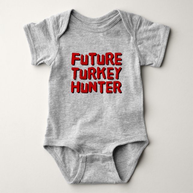 Future Turkey Hunter Baby Bodysuit Strampler (Vorderseite)