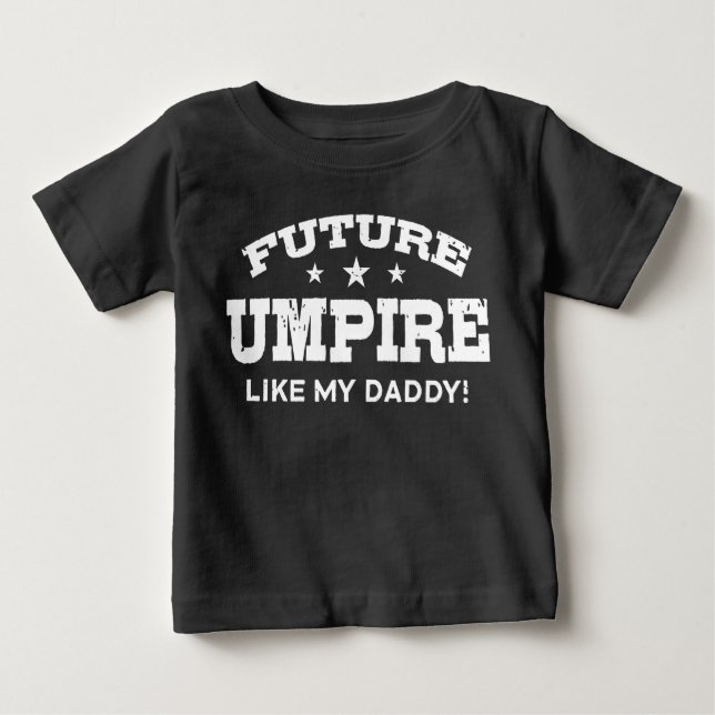 Future Umpire wie mein Vater Baby T-shirt (Vorderseite)