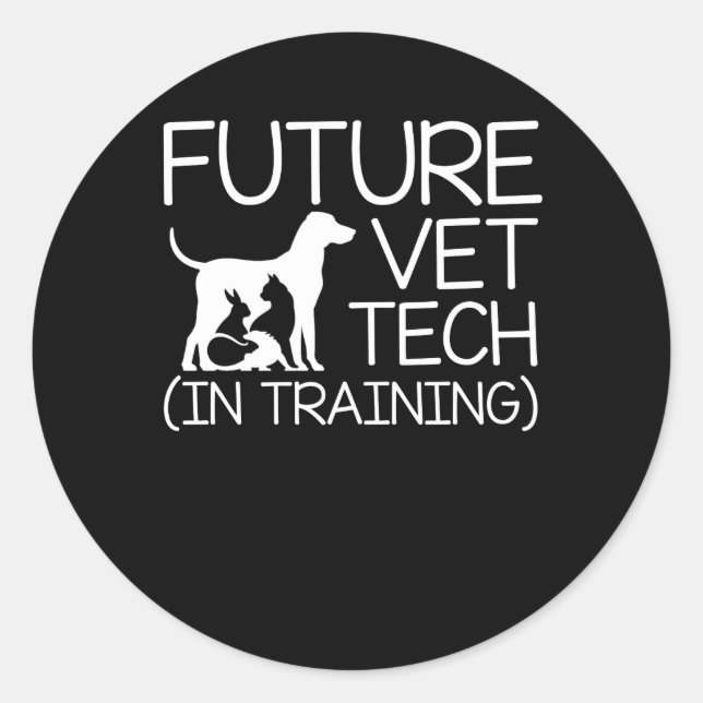 Future Vet Tech Training Future Vet Tech Runder Aufkleber (Vorderseite)