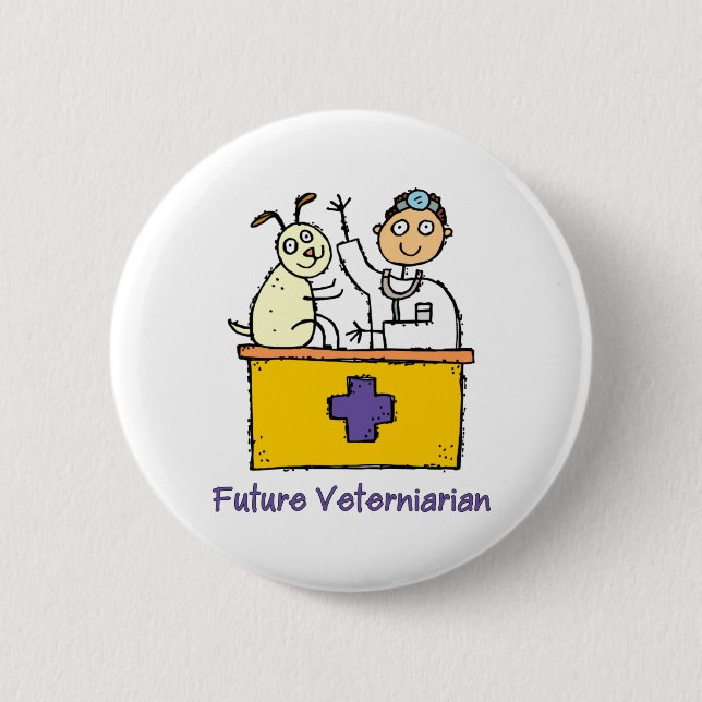 Future Veterinarian - Boy Button (Vorderseite)