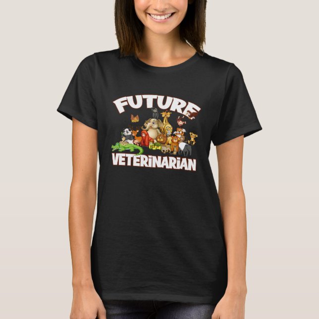 Future Veterinarian Cute Zoo Animal T-Shirt (Vorderseite)