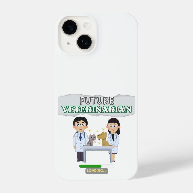 Future Veterinarian Loading – Vet Student Design iPhone Hülle (Rückseite)