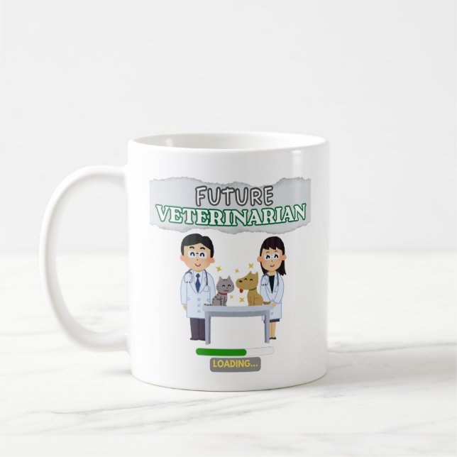 Future Veterinarian Loading – Vet Student Design Kaffeetasse (Links)