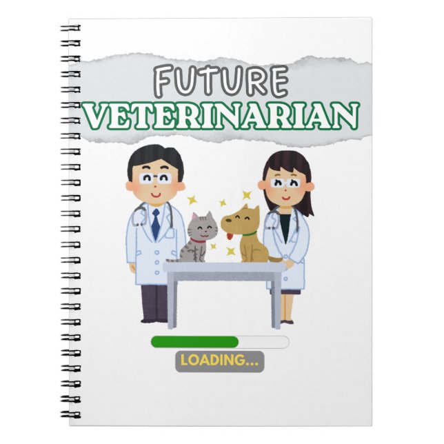 Future Veterinarian Loading – Vet Student Design Notizblock (Vorderseite)
